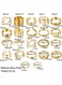 22-Piece Gold Colour Plated Stacking Ring Set Minimalist &amp; Trendy