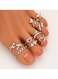 9-Piece Silver-Tone Toe Ring Set