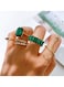 Elegant Gold Colour Plated Alloy and Crystal Ring Set (6 Pieces)