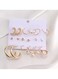 Elegant Gold Colour Tone Alloy, Crystal &amp; Pearl Earrings Set 9 Pairs