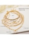 Elegant Multi-Layered Gold Colour Plated Chain Bracelet Set