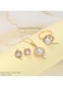 Elegant Pearl &amp; Crystal Jewelry Set with Earrings &amp; Ring Stylish Earrings (1.3cm) Pendant (2.9cm) Ring (Size 8.25)