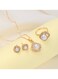 Elegant Pearl &amp; Crystal Jewelry Set with Earrings &amp; Ring Stylish Earrings (1.3cm) Pendant (2.9cm) Ring (Size 8.25)