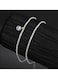 Elegant Silver Crystal Anklet 2-Piece Sparkling Zircon Set