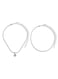 Elegant Silver Crystal Anklet 2-Piece Sparkling Zircon Set