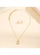 Gold Color Tone Pearl Pendant Necklace and Earring Set