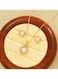 Gold Color Tone Pearl Pendant Necklace and Earring Set