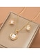 Gold Color Tone Pearl Pendant Necklace and Earring Set