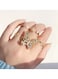 Gold Colour Plated Butterfly &amp; Moon Crystal Ring Set 5 Pcs
