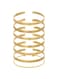 Gold-Tone Open Cuff Bangle Bracelet Set 7-Piece Minimalist Design