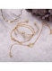 Trendy 4-Piece Minimalist Bracelet Set Gold Plated Alloy &amp; Crystal