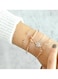 Trendy 4-Piece Minimalist Bracelet Set Gold Plated Alloy &amp; Crystal