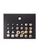 12-Piece Gold Colour Stud Earring Set Elegant &amp; Versatile Designs
