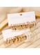 Elegant 12 Pcs Gold Colour Hoop &amp; Pearl Earring set