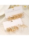 Elegant 12 Pcs Gold Colour Hoop &amp; Pearl Earring set