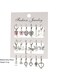 Elegant Gold Colour Tone Dangle Earrings Set - 9 Pairs with Butterfly &amp; Heart Motifs