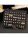 30 Pairs Gold Colour Tone Alloy, Crystal &amp; Pearl Earrings Set for Women
