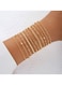 11-Piece Gold-Tone Chain Bracelet Set Elegant &amp; Adjustable