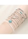 11-Piece Silver Starfish Anklet Set Beach-Inspired Foot Jewelry