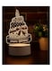 Happy Birthday Cake 3D LED Lamp White