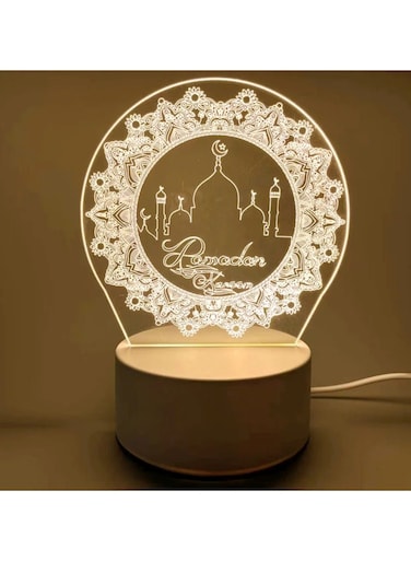 White LED Ramadan Mubarak Lamp Illuminate Your Celebrations