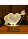 Heart and Arrow 3D LED Lamp White