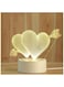 Heart and Arrow 3D LED Lamp White