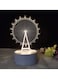 Ferris Wheel 3D LED Lamp White
