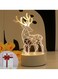 Deer 3D LED Lamp White