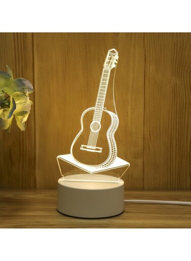 Guitar 3D LED Lamp White