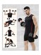 Gym Fitness Equipment Rubber Hex Dumbbell 1 Pc Black 5kg