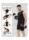 Gym Fitness Equipment Rubber Hex Dumbbell 1 Pc Black 2.5kg