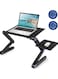 Extended Version Laptop Desk: Aluminium Alloy Folding Portable Laptop Table Notebook Desk Stand Bed Sofa Tray with Book Holder