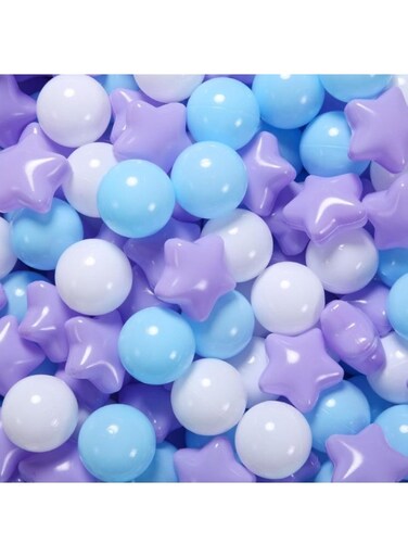 Pack Of 50 Thickened Five-Pointed Star Ocean Ball &ndash; Baby Chewable Wave Ball Pool Toy (5.5 cm, Mixed Colors)
