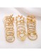 Gold Colour Multi-Style Finger Ring Set for Women