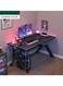Black Sesame Desk with Thickened Desktop and K-Shaped Steel Frame100CM
