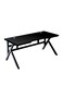 Black Sesame Desk with Thickened Desktop and K-Shaped Steel Frame100CM