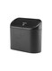 Compact Car Trash Can Dustbin with Door Side Hanging Design Black.