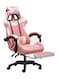 Ergonomic Gaming Chair Heavy Duty Office Throne with Headrest Armrest and Footrest Pink