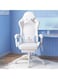 White &amp; Blue Cartoon Gaming Chair with Footrest Ergonomic Comfort for Study &amp; Gaming
