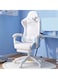 White &amp; Blue Cartoon Gaming Chair with Footrest Ergonomic Comfort for Study &amp; Gaming