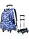 Colorful Geometric School Bag with Wheels