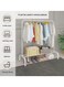 Metal Clothes Rack With Bottom Shelf Closet Clothes Hanger for Garment Coats Skirts