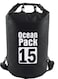 15L Black Double-Strap Waterproof Outdoor Sport PVC Bag
