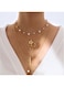 5-Piece Gold Color Necklace Set for Women Butterfly, Star, Heart, Bar &amp; Pearl Chain Designs