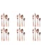 24 Pcs Stainless Steel Reusable Spoon Fork And Knives Rose Gold Color Cutlery Set
