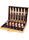 24 Pcs Stainless Steel Reusable Spoon Fork And Knives Rose Gold Color Cutlery Set
