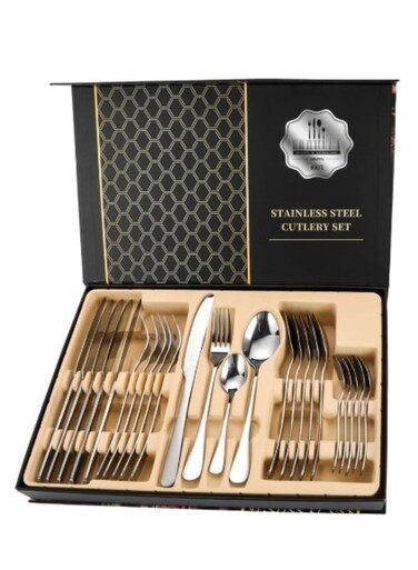 Stainless Steel Silver Cutlery Set Elevate Your Kitchen with Elegant Spoon Knife and Fork Ensemble
