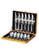 24 Pcs Stainless Steel Cutlery Spoon Fork and Knives Luxury Set Silver
