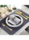 24 Pcs Stainless Steel Reusable Spoon Fork And Knives Gold Color Cutlery Set

